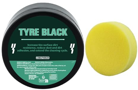 Tire Shine – 120 g de revêtement noir, produit d'entretien des roues, brillance des pneus de voiture, pâte humide pour pansement, nettoyant et brillance pour camions