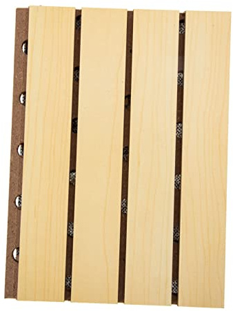 Toyvian Panel Acústico De Madera Perforada Con Ranuras Para Insonorización y Absorción Sonora Diseño Seguro y Decorativo Para Habitaciones Pequeñas y Medianas Uso Ktv y Estudios Reducción