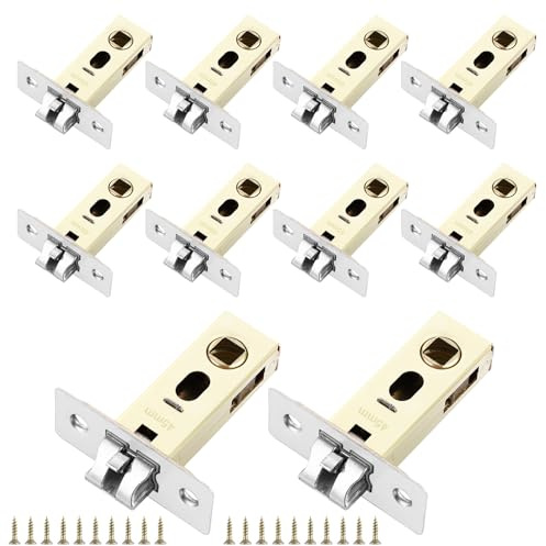 CYEER 45mm Tubular Latch Set of 10, Internal Door Latch for Internal Door with Panel for Internal Doors, Lever Door Handles