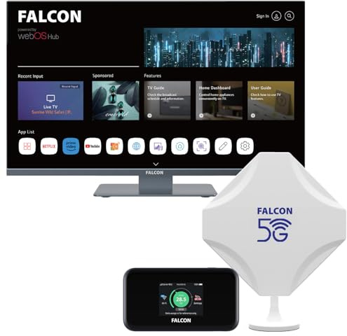 FALCON 24″ SMART COMBO 24″ WebOS Smart Camping TV + 5G EVO Mobile Internet Solution