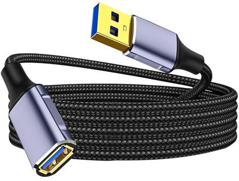 baolongking Cable de extensión USB 3.0, cable de extensión de alta velocidad de 5 Gbit/s para transferencia de datos síncrona, tipo A (macho a hembra), compatible con impresoras, etc. (1M)