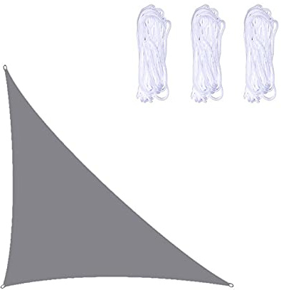 Triangle Sun Shade Sail 5x5x7.1m Waterproof UV Block Canopy for Outdoor Patio Garden Balcony Durable Shade Cloth Right Angle Design for Summer Protection