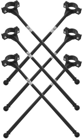 Abaodam 6 Pcs Plastic Bike Cycling Handlebar Flagpoles for Outdoor Safety Visibility on Bicycles and Motorbikes, Festival Parade Bike Flag Display Accessories