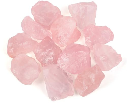 RNHDLY Rosenquarz Rohsteine 200g Rosenquarz Steine Naturstein Heilsteine | Rose Quartz Raw, Rosenquarz Rohstein Groß, Rose Quartz für Meditation, Dekoration