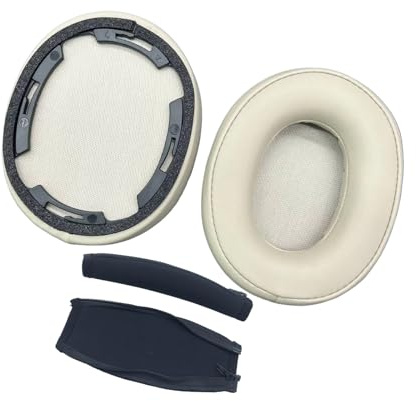 Padiglione auricolare in pelle PU con imbottitura in memory foam per cuffie SR50BT Protezione archetto rimovibile opzionale in schiuma PU