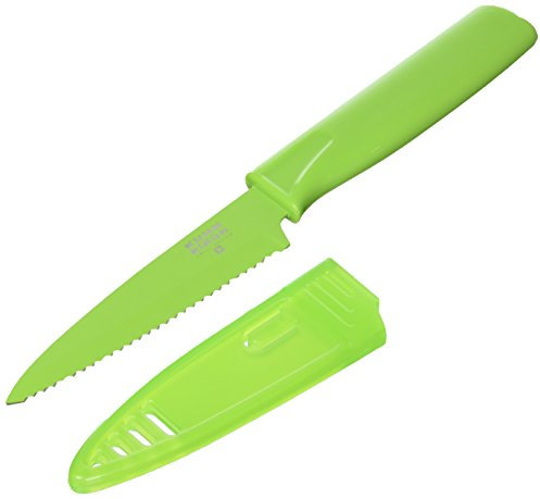 Kuhn Rikon 22943 Colori 1 Rüstmesser gezackt, Edelstahl, grün