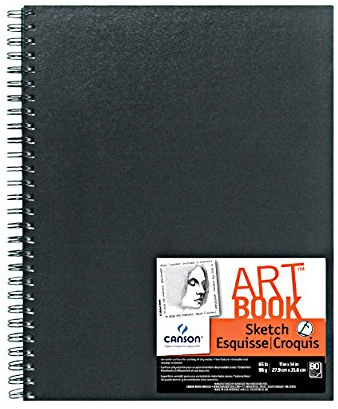 Canson Artist Series Sketchbook, Wirebound Journal, 11x14 inches, 160 Sheets (65lb/96g) - Artist Paper for Adults and Students - Graphite, Charcoal, Pencil, Colored Pencil