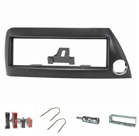 tomzz Audio 2415-015 Radioblende Set kompatibel mit Ford KA RBT Bj.1996-2008 schwarz mit Radioadapter ISO Antennenadapter ISO DIN Entriegelungsbügel Einbauschacht