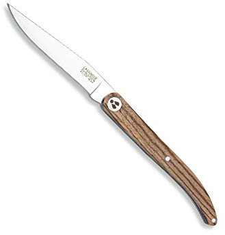 Laguiole Évolution Sens - Couteau de poche - Couteau pliant en bois lasuré - Couteau de poche haut de gamme - Lame 10cm en acier inox