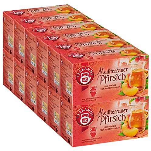 Teekanne Mediterraner Pfirsich, 12er Pack (12 x 50 g)
