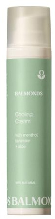 Balmonds Erfrischende Creme – 100 ml – 99 % natürliche Feuchtigkeitscreme mit Menthol und Aloe – ohne Duftstoffe – vegan/tierversuchsfrei – alle Hauttypen