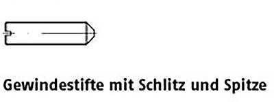 Perni con intaglio ISO 7434 14 H M 8 X 50 VE = K 100 pezzi