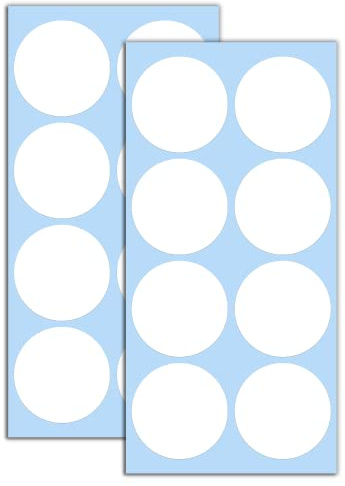 240 Stück, 50mm Klebepunkte Weiß, Große Weiße Punkte Aufkleber Sticker | Markierungspunkte Selbstklebend