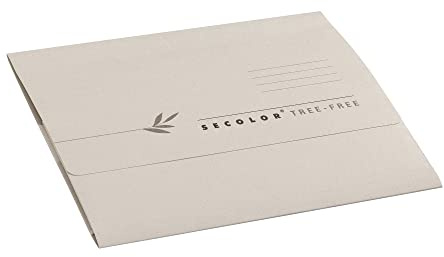 Jalema 3823311 - Paquet de 10 Chemises Poche avec soufflet de 30 mm écologiques avec Rabat | Chemise format A4 grande capacité 226 g/m² | Tree Free Secolor | 310 x 230 mm | Beige naturel