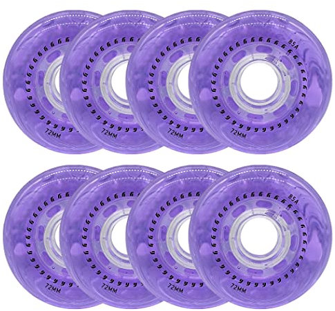 TGHY 8 Stück Inline Skate RäDer Inline Skate Rollen Wheel Inliner Rollen Ersatz Rollen Räder Roller Skates Inliner Rollen 68mm/70mm/72mm 85A,Lila,70mm