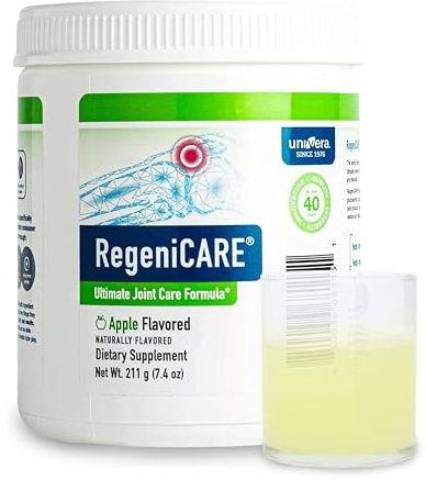 Univera RegeniCARE Green Apple, Glucosamine, Chondroitin, MSM, Univestin, Joint Health, Joint Support, Mobility + Flexibility, Green Apple Flavor, Powder, 30-Day Supply