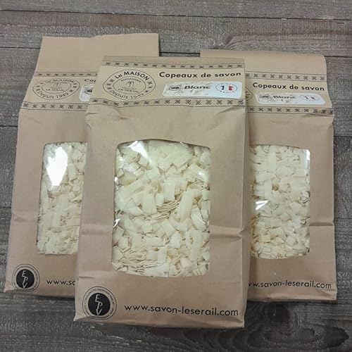Trio Savon de Marseille-Seife, 3 x 1 kg, pflanzliche Öle, traditionell, wirtschaftlich und ökologisch, für mehr als 60 l Waschmittel