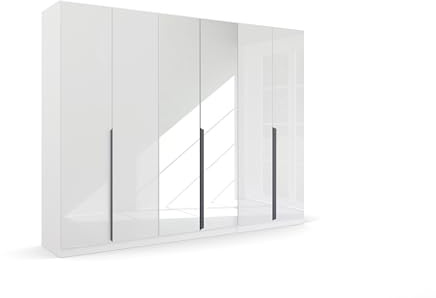 Rauch Möbel Quadra-Spin MODERN, Schrank, Farbe Glas Weiß/Weiß, Breite 271 cm
