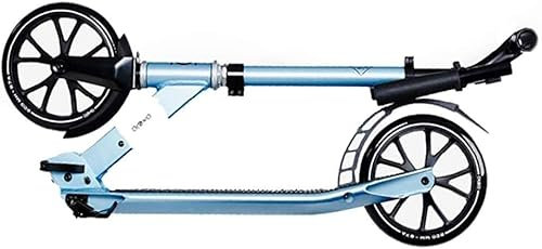 Mobilitätsroller, Pendlerroller, Blauer Roller, Faltbarer zweirädriger Roller für Erwachsene, 20 cm großes Rad, Fußbremse, höhenverstellbar (Nicht elektrisch)