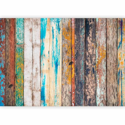 murando - Carta da Parati Adesiva Moderna per Cameretta, Legno, 490x350 cm | Fotomurale Autoadesiva, Pellicola Murales, Decorazione da Muro XXL, Poster Giganti da Parete, Colore, Produzione Europea