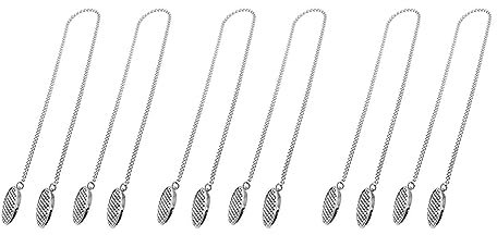Fegtrty 6 Stücke Servietten Kette Servietten Halter Servietten Klammern Kette Flexibler Umhängeriemen für Senioren, ältere Erwachsene, Kinder