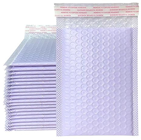 50 Stück rosa Poly-Luftpolster-Versandtaschen, gepolsterte Umschläge, mit Luftpolsterfolie gefütterte Poly-Versandtaschen für Versandverpackungen, selbstklebend, selbstklebend, 50 Stück, 20 x 25 cm