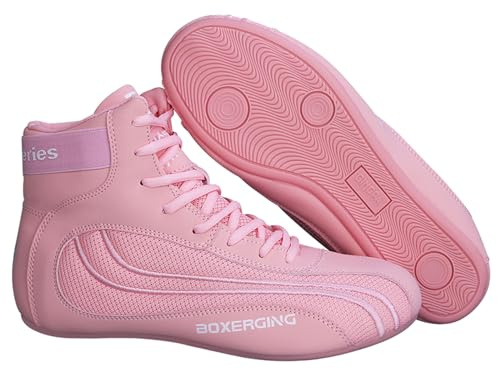 Kraftpaid Zapatillas De Deporte De Boxeo,Zapatos De Lucha Juvenil,Zapatos de Lucha Libre,Respirable Antideslizante,Ligero Antideslizante,para Deportes,Combate,Wrestling,Fitness,Marciales,Juvenil.