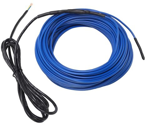 XHTLLO 15 M Langes, 1,5 M² Großes Rohrheizkabel mit 225 W Leistung, Selbstregulierendes, Wasserdichtes, Schnelles Heizband mit Festem Gürtel und Kabelschutz für Den Winterschutz(220-240V)