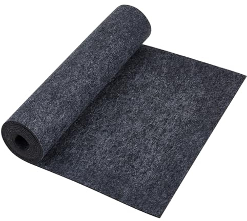 BENECREAT 2Mx40cm Filzrolle, Grauer Handwerksfilzstoff, 3mm dicke Vliesstoff-Filzrolle für DIY Kunst & Handwerk, Patchwork, Nähen, Dekoration