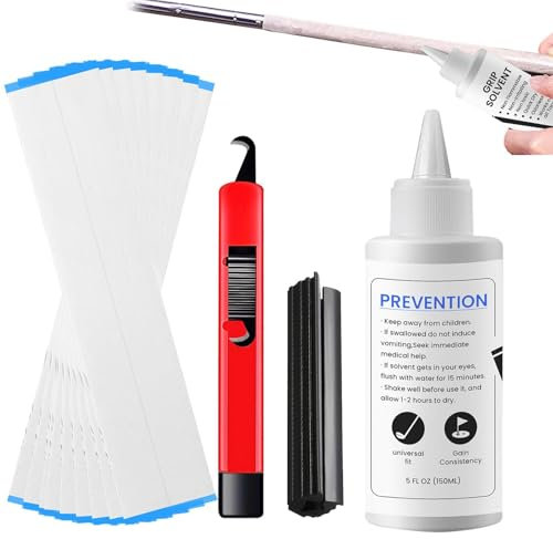Mimoqk Golf Regripping Kits,Golf Club Regripping Kits | 5oz Grip Solvent - 5oz Safe Grip Solvent, 15 Paper Cones, Golf Club Regripping Tool,