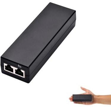 REVODATA 2.5Gbps 30W Active PoE Injector, Convert Non-PoE to PoE Injector Adapter, Up to 100 Meter Max 30W Active PoE Output, 100-240V Input, 1G/2.5Gbps Rates (PSE30WG-B)