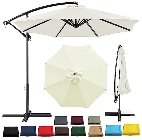 Ombrellone da esterno per patio, resistente ai raggi UV, copertura in tessuto impermeabile per ombrellone da giardino da 2 m, 2,7 m, 3 m, con 6/8 braccia