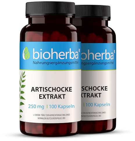Artischocken Kapseln – 200 Stück mit 250 mg hochdosiertem Artischockenextrakt von BIOHERBA PZN 18215190