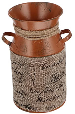 Yardwe Retro Old Iron Flower Bucket for Planting Flowers Garden Containers Outdoor Use Creative Succulent Pot