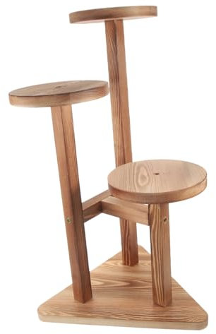 YARNOW Wood Plant Stand Tall Outdoor Indoor Garden Display Rack for Plants for Patio Balcony Corner Living