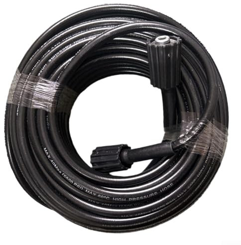 SMZhomeone Tubo flessibile ad alta pressione della macchina di pulizia 1/4 di pollice 50Ft tubo flessibile dell'idropulitrice con i montaggi rapidi collegano per l'installazione facile e la rotazione