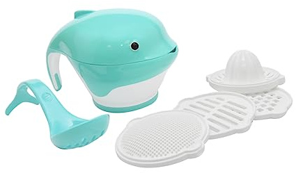 Toyvian 1 Stück Nahrungsergänzungsmittel beikost lebensmittelpaste Manual food grinder Dolphin shaped grinder Grinding bowl with spoon food grinder Mahlschüssel für Lebensmittel