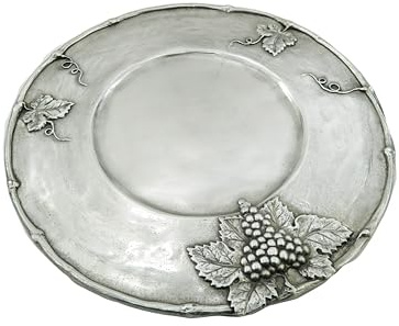 Cavagnini Sottopiatto in Peltro Puro Certificato per Uso Alimentare – Fatto a Mano in Italia – Ø 33 cm – Finitura Lucida o Satinata – Eleganza Tradizionale Senza Piombo