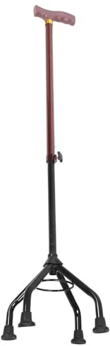 UPKOCH Bastón De Senderismo Ajustable De Aluminio Base Antideslizante y Diseño De Cuatro Patas, Desmontable, Soporte Seguro para Mayores y Uso En Trekking y Caminatas Largas