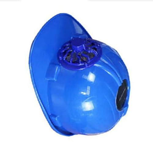 Cocoarm Fanni del Casco Solare, Ventola di Raffreddamento Regolabile con Elmetto per la Sicurezza del Materiale Ingegneristico, 11,42 X 9,06 X 5,91 Pollici, Ideale per i Cantieri e i Lavoratori (BLUE)