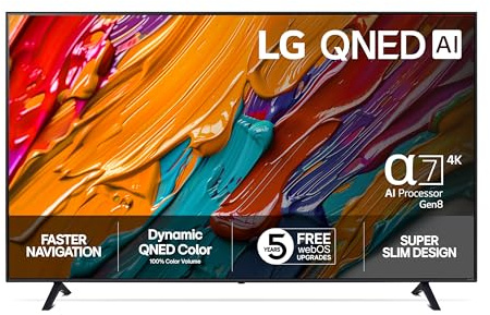LG 75QNED7E TV 4K de 75 (2025), tecnología QNED, Dolby Vision, WebOS 25, Alpha 7 AI Gen8, HDR10, HDMI eARC