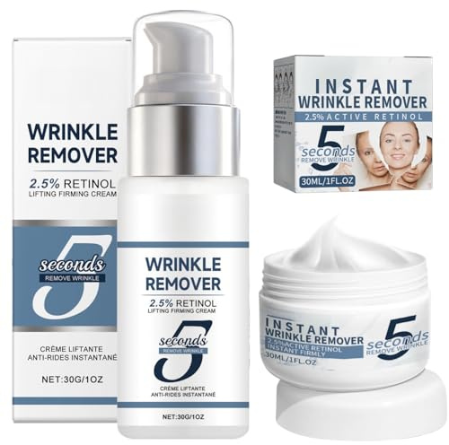 Instant Anti-Wrinkle Tightening Cream,30g+30ml Wrinkle Remover & Filler Set for face deep wrinkles,Anti Wrinkle Retinol Cream,Anti-Wrinkle Cream for Repairing & Moisturzing,Firming Deep Hydration