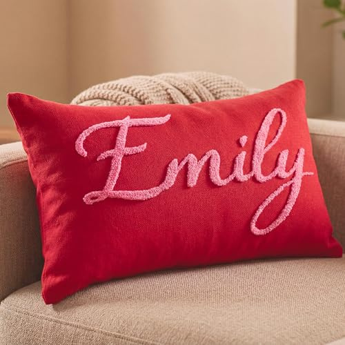 Cojín Personalizado con Nombre, Funda de Almohada Decorativa Personalizada | Cojín Personalizados con Letras para Decorar Dormitorios y Sofás, Regalos para Pareja, Novio, Novia, Amigo