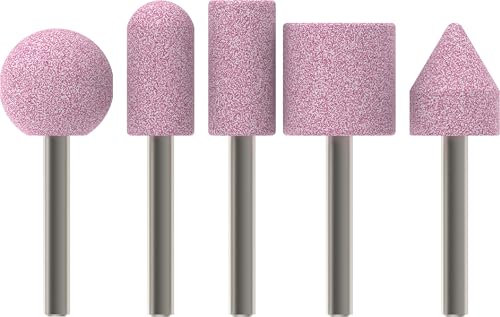 Bosch 5x PRO Steel Schleifstiftset für Long Life 6‑mm-Geradschleifer, Bohrer und Zylinderschaft (für Stahl, Gusseisen, Ø 25, 15, 15, 25, 20 mm, Professional Zubehör Geradschleifer)
