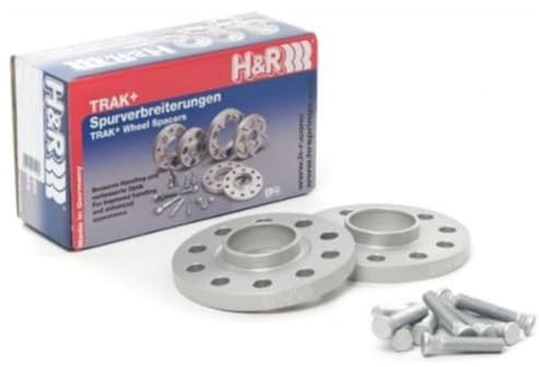 H&R Set des espaceurs de roues Système-DR 10mm par essieu - Cartouche de boulon 5x114,3 - Moyeu 66,0mm - Taille de boulon M12x1,5 - compatible avec Alpine/Renault/Dacia/Nissan/Fiat/Opel/Mercedes
