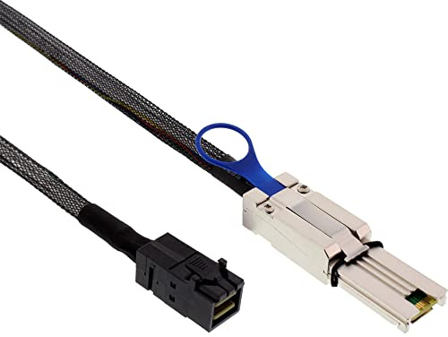 InLine 27636B Mini SAS HD Kabel, SFF-8643 zu SFF-8088, 1m