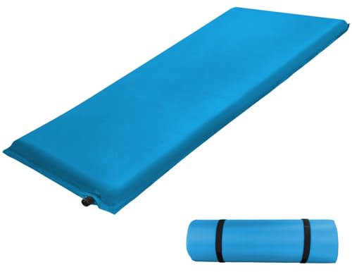 ALPIDEX Isomatte Camping 2.5 cm┃6 cm┃10 cm Dick Schaumstoff Selfinflating Matte Selbstaufblasende Outdoor Thermomatte Robust Isolierend, Maße:200 x 66 x 6.0 cm, Farbe:türkis