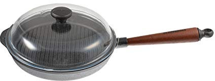 Skeppshult Grillpfanne Holzgriff 25 cm + Glasdeckel