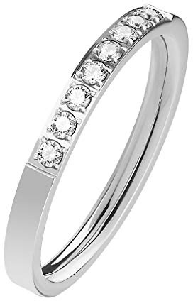 Mianova Damen Designer Ring Verlobungsring Ehering mit Kristallen