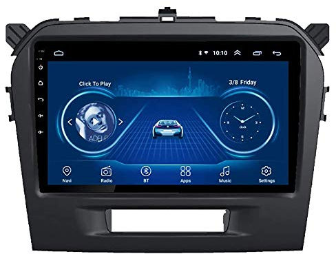 Navigazione GPS per auto, 9 Pollici Touch Screen 2.5D da Android 9.0 per Suzuki Vitara 2015-2016, Sistema DvD per Auto Lettore WiFi Bluetooth, Video Radio Integrata,Wifi 1g+16g